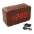 Brown LED desk alarm clock 6838-5