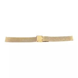  Gold mesh (Milanese) watch bracelet with two-piece clasp, 16 mm – 7054-6