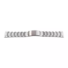   Silver metal watch bracelet with fold-over clasp, 22 mm – 7088-9