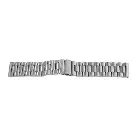   Silver metal watch bracelet with fold-over clasp, 24 mm – 7111-7