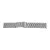 Silver metal watch bracelet with fold-over clasp, 24 mm – 7111-7