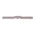 Silver metal watch bracelet with butterfly clasp, 20 mm – 7113-0