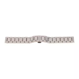   Silver metal watch bracelet with butterfly clasp, 22 mm – 7113-9