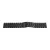 Black metal watch bracelet with fold-over clasp, 24 mm – 7116-7