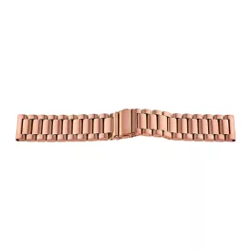   Rose gold metal watch bracelet with fold-over clasp, 24 mm – 7117-7