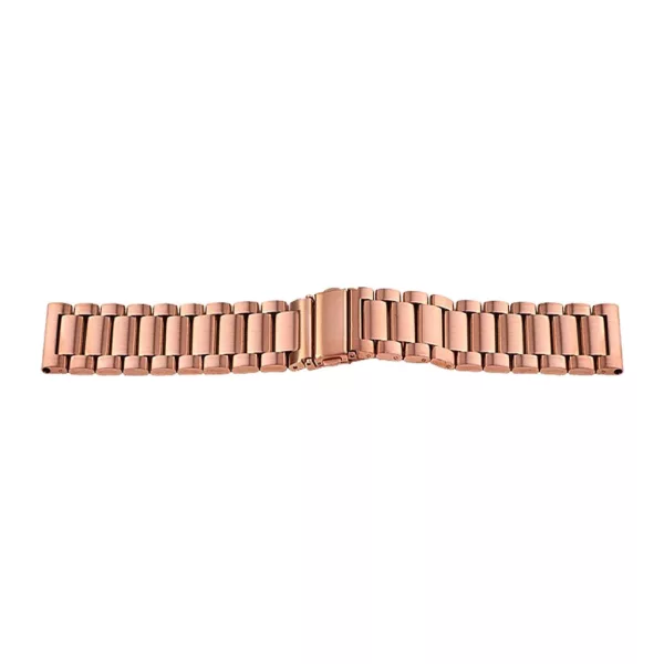 Rose gold metal watch bracelet with fold-over clasp, 24 mm – 7117-7