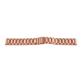   Rose gold metal watch bracelet with fold-over clasp, 18 mm – 7117-8