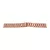 Rose gold metal watch bracelet with fold-over clasp, 18 mm – 7117-8