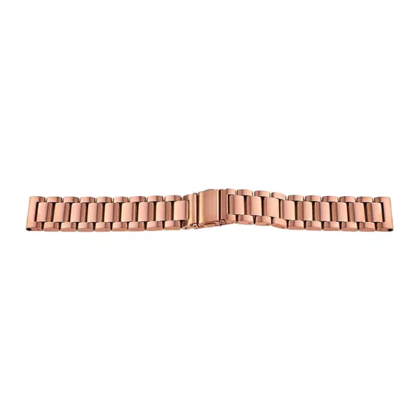 Rose gold metal watch bracelet with fold-over clasp, 18 mm – 7117-8