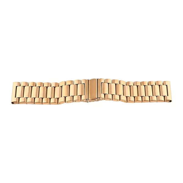 Gold metal watch bracelet with fold-over clasp, 24 mm – 7118-7