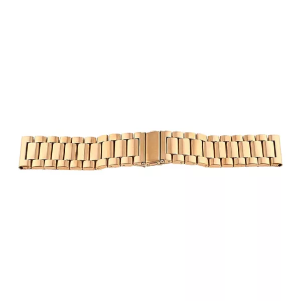 Gold metal watch bracelet with fold-over clasp, 22 mm – 7118-9