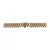Gold metal watch bracelet with butterfly clasp, 20 mm – 7133-0