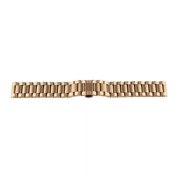 Gold metal watch bracelet with butterfly clasp, 20 mm – 7133-0