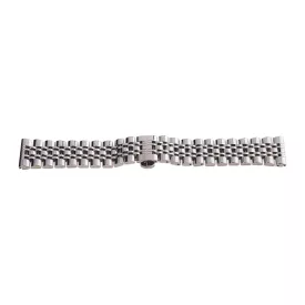   Silver metal watch bracelet with butterfly clasp, 22 mm – 7135-9