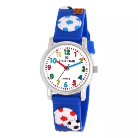 Tiko Time kids' watch with football motif 7458-4