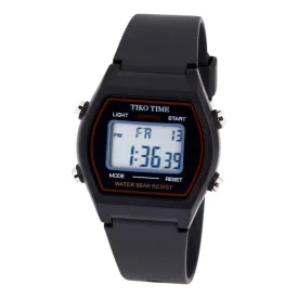 Tiko Time black and red men's digital watch 7465-6