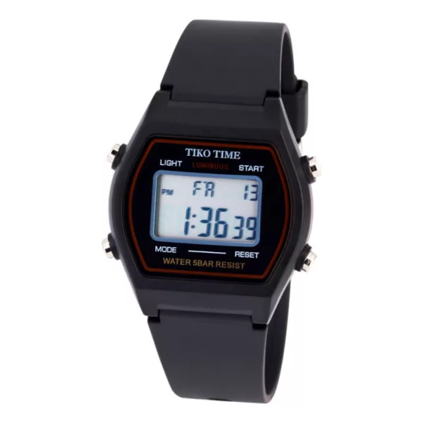 Tiko Time black and red men's digital watch 7465-6