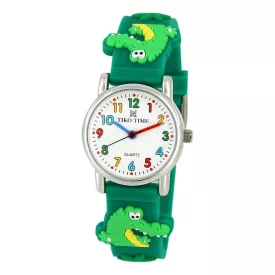 Tiko Time kids' watch with green 3D strap 7466-2