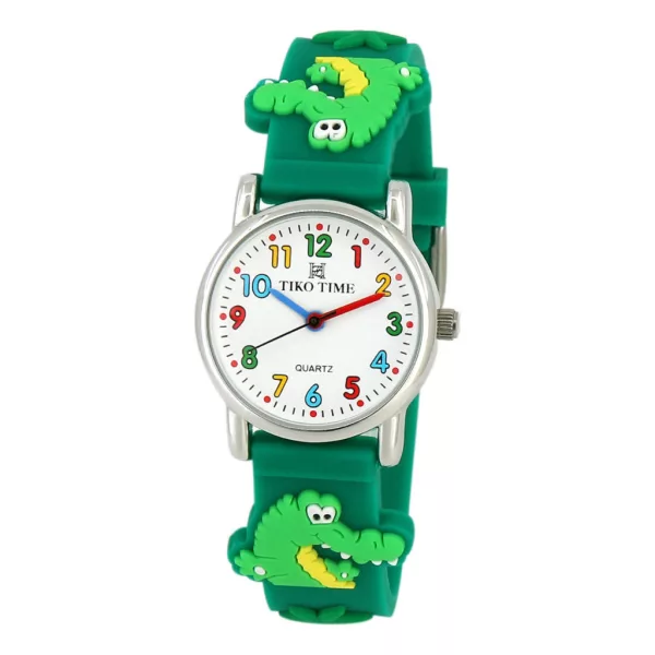 Tiko Time kids' watch with green 3D strap 7466-2