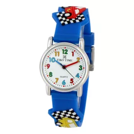 Tiko Time kids' watch with blue 3D strap 7466-9