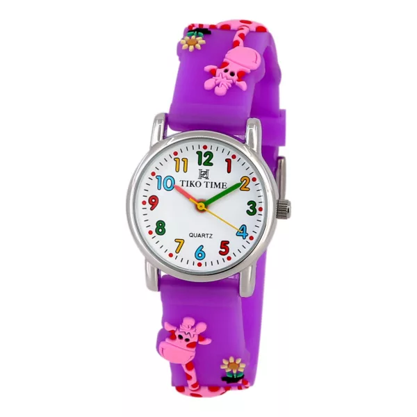 Tiko Time kids' watch with purple 3D strap 7468-2