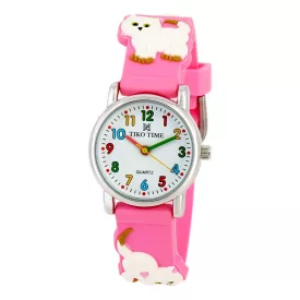 Tiko Time kids' watch with kitten motif 7468-5