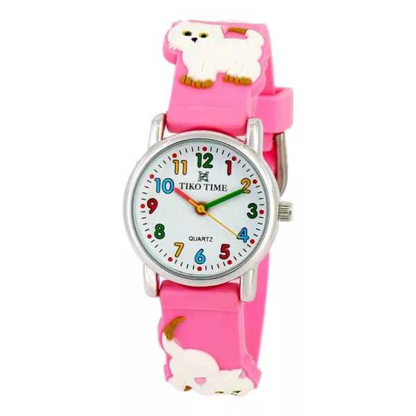 Tiko Time kids' watch with kitten motif 7468-5
