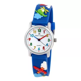 Tiko Time kids' watch with blue 3D strap 7468-7