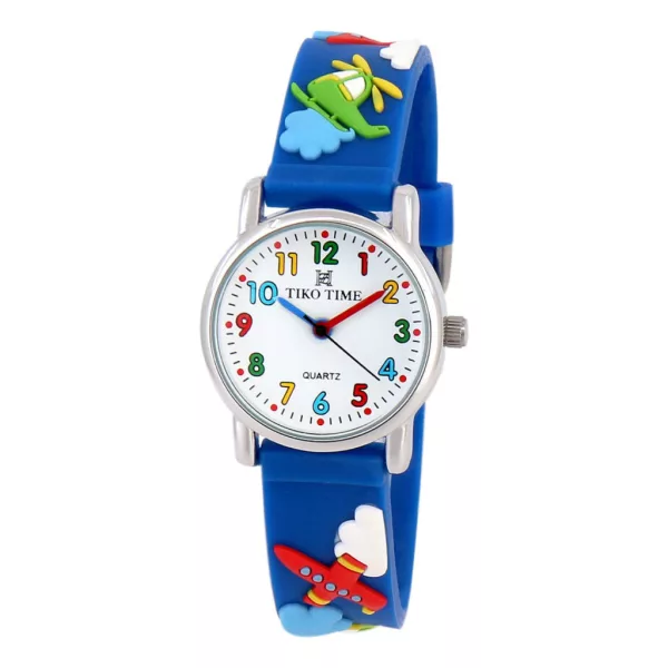 Tiko Time kids' watch with blue 3D strap 7468-7