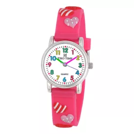 Tiko Time kids' watch with pink 3D strap 7468-9