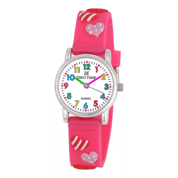 Tiko Time kids' watch with pink 3D strap 7468-9