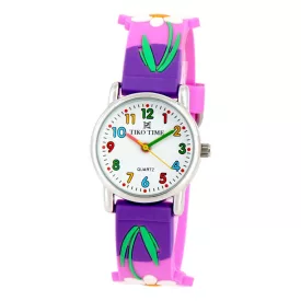 Tiko Time kids' watch with purple 3D strap 7469-1