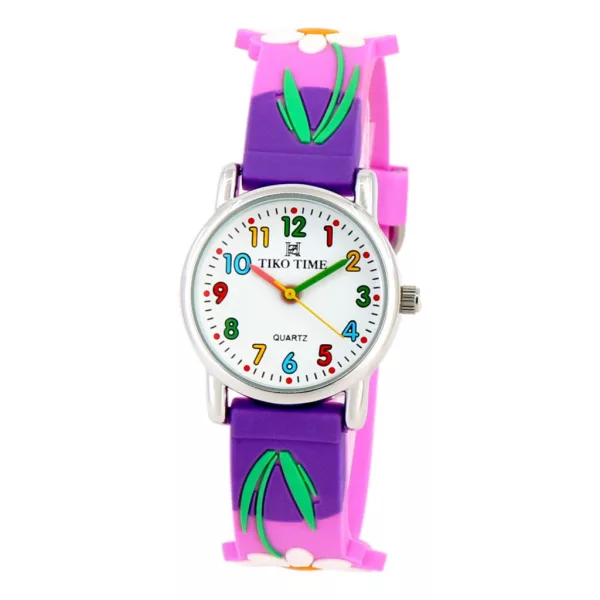 Tiko Time kids' watch with purple 3D strap 7469-1