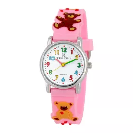 Tiko Time kids' watch with teddy bear motif 7469-4