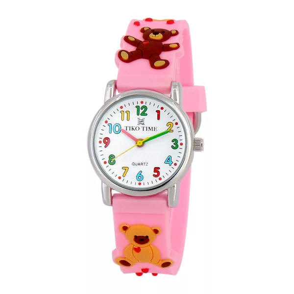 Tiko Time kids' watch with teddy bear motif 7469-4