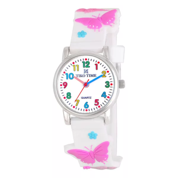 Tiko Time kids' watch with butterfly motif 7469-9