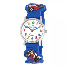 Tiko Time kids' watch with motorbike motif 7471-1