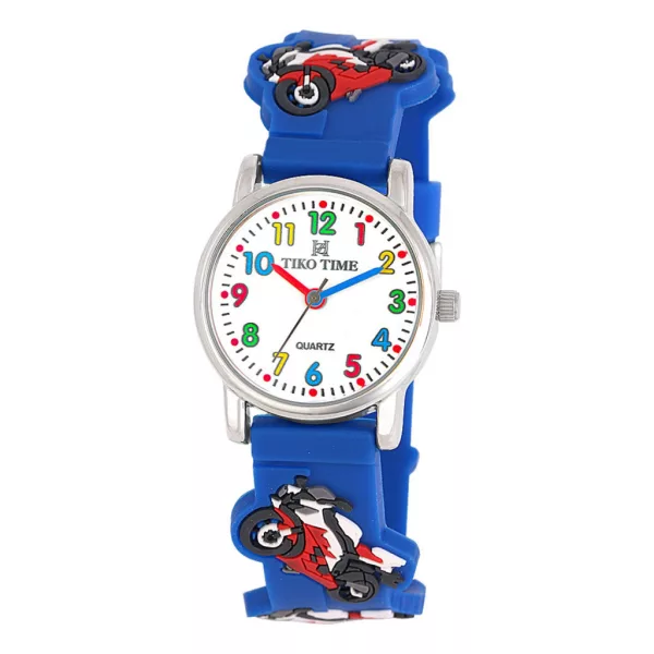 Tiko Time kids' watch with motorbike motif 7471-1