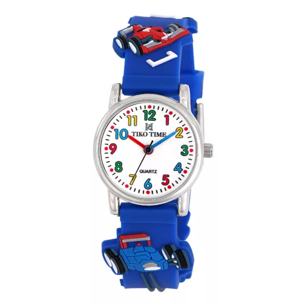 Tiko Time kids' watch with racing car motif 7471-8