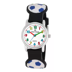 Tiko Time kids' watch with football motif 7473-3