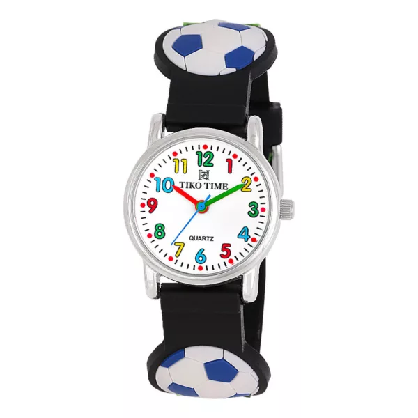 Tiko Time kids' watch with football motif 7473-3