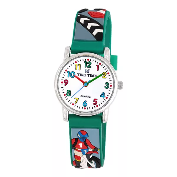 Tiko Time kids' watch with motocross motif 7473-4
