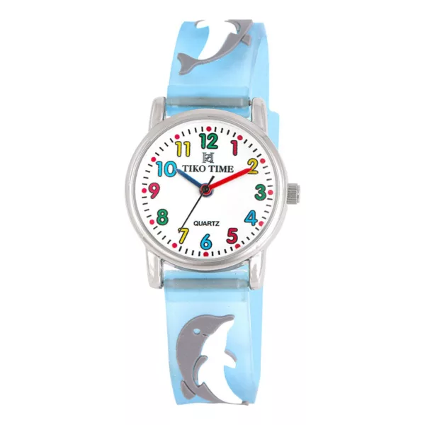 Tiko Time kids' watch with dolphin motif 7473-9