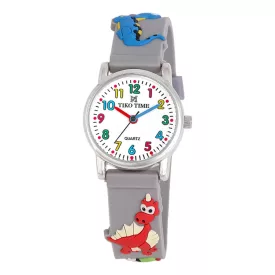 Tiko Time kids' watch with dinosaur motif 7474-1