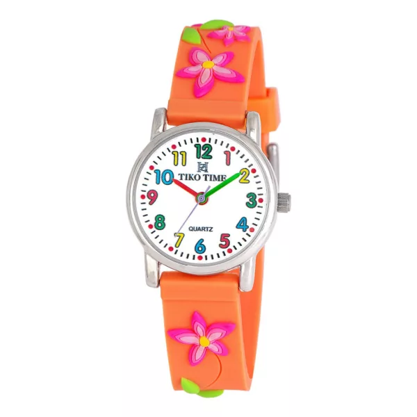 Tiko Time kids' watch with flower motif 7474-2