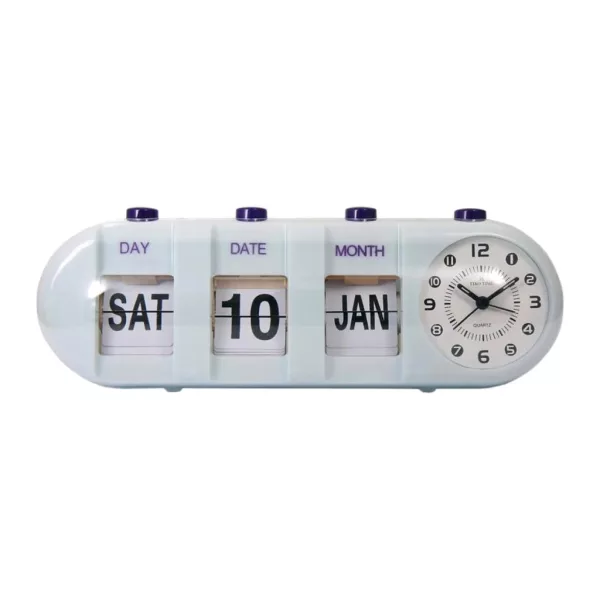 Tiko Time gold flip desk alarm clock 7604-1