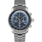 Zeppelin 100 Jahre men's watch 7680MB-3, blue dial, silver stainless steel strap