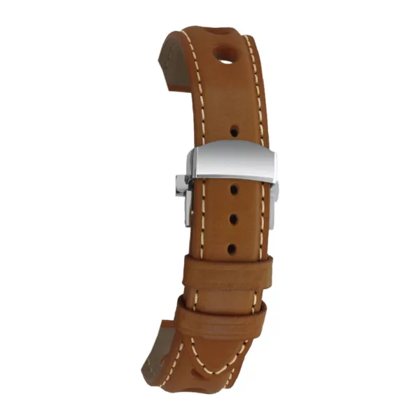 Rochet Le Mans tan leather watch strap, 22 mm – 7932204BD