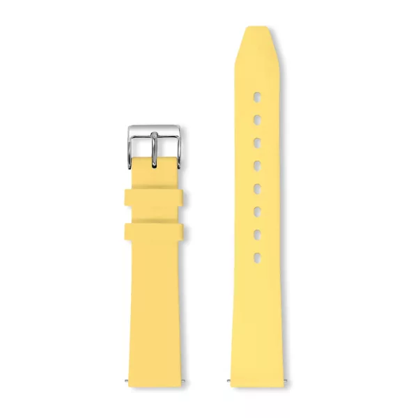 Rochet Hawaï light yellow silicone watch strap, 14 mm – 8011449XS