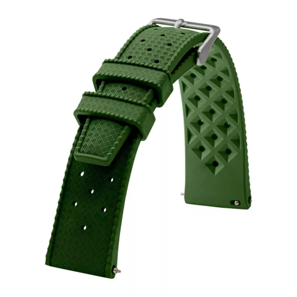 Rochet Tropic khaki rubber watch strap, 20 mm – 8402045